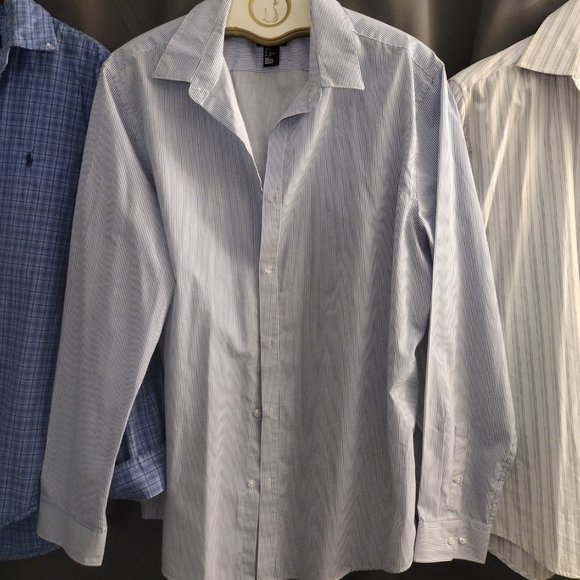 3 Casual Button Down Shirts  - Men Size L - Ralph Lauren, H&M, Alfani - Picture 12 of 12